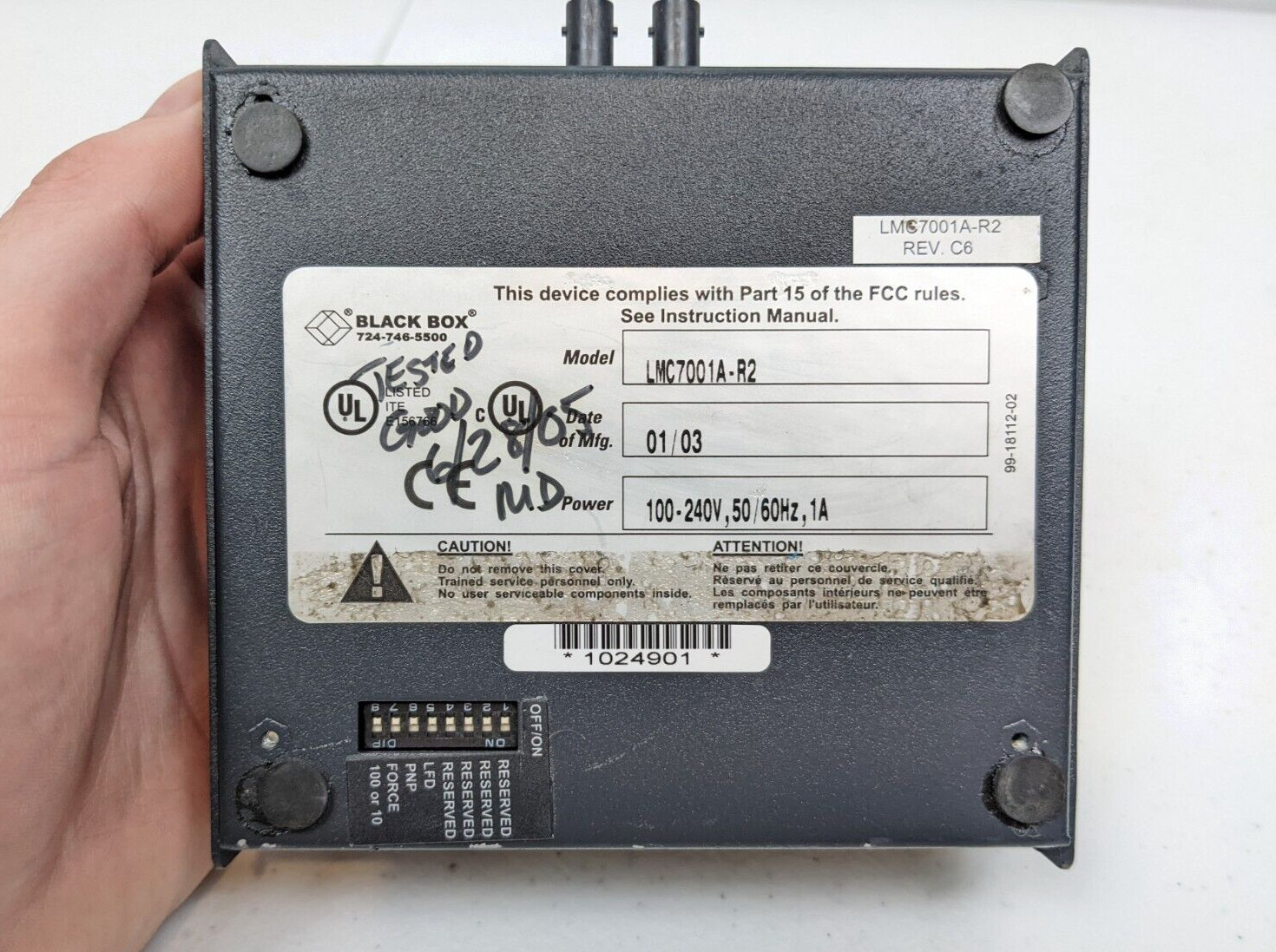 Black Box LMC7001A-R2 Compact Media Converter 10/100Mbps