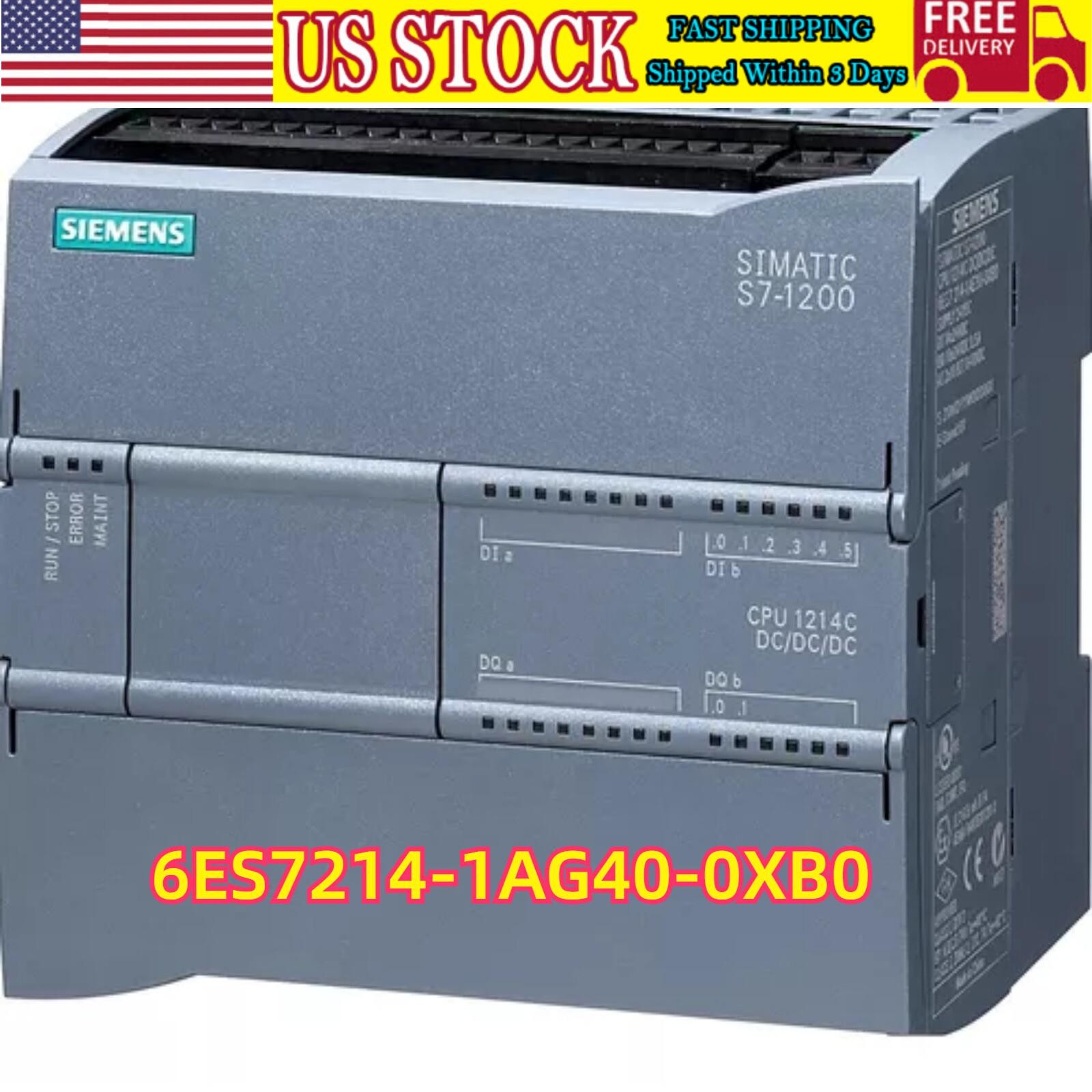 New Siemens 6ES7 214-1AG40-0XB0 SIMATIC S7-1200 CPU 1214C 6ES7214-1AG40-0XB0