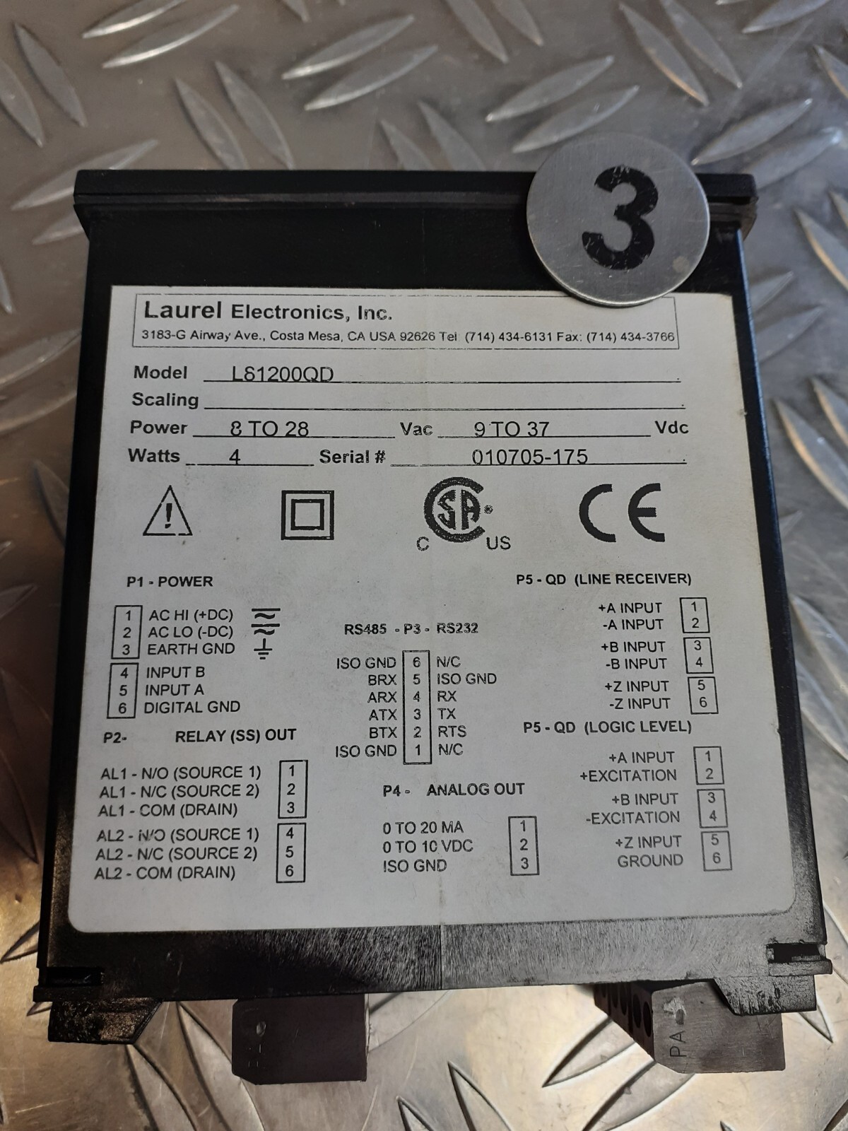 Laurel Electronics Inc L81200QD