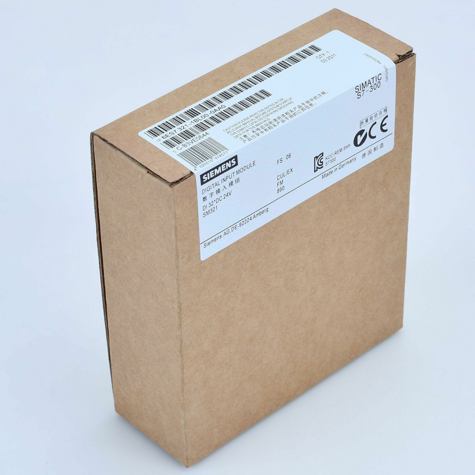 6ES7 321-1BL00-0AA0 1PCS NEW SIEMENS Digital Input Module 6ES7321-1BL00-0AA0 #US