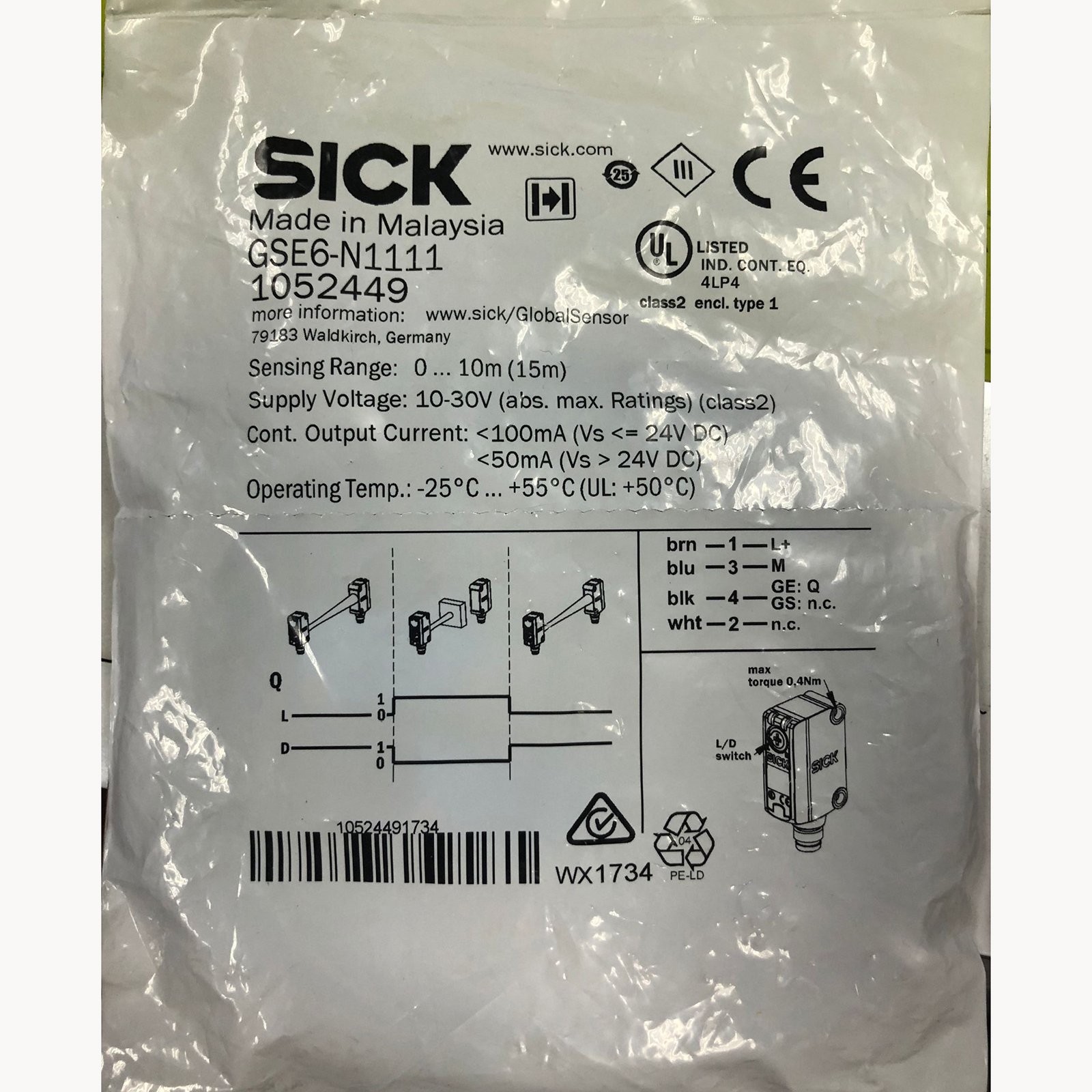 one new sick Photoelectric Switch Sensor GSE6-N1111 1052449 Fast Shipping