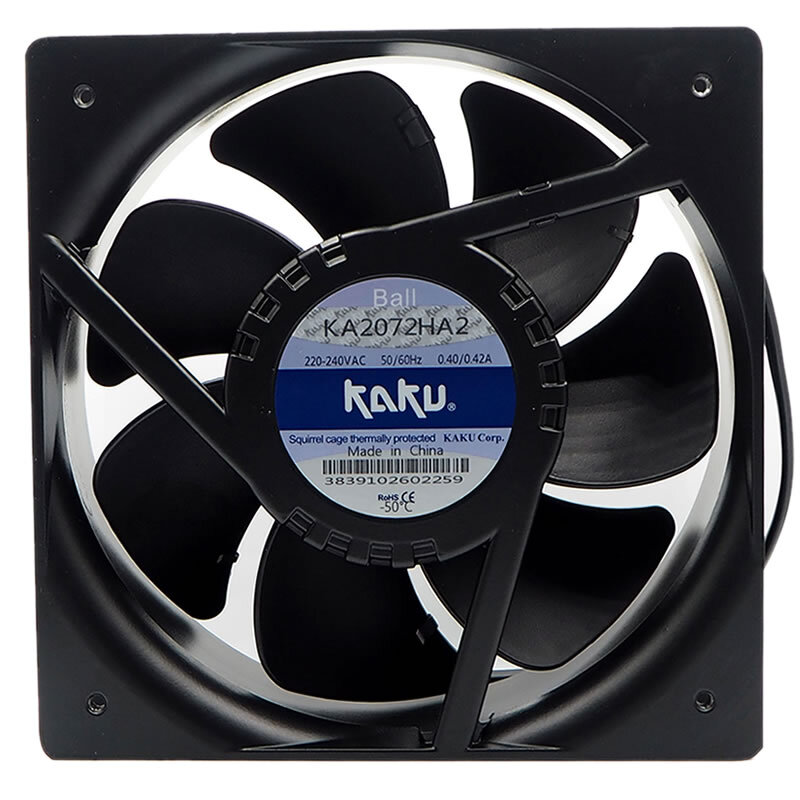 Kaku KA2072HA2 220-240VAC 208*208*72mm axial Fan 2wire AC Cooling Fan 0.38-0.50A