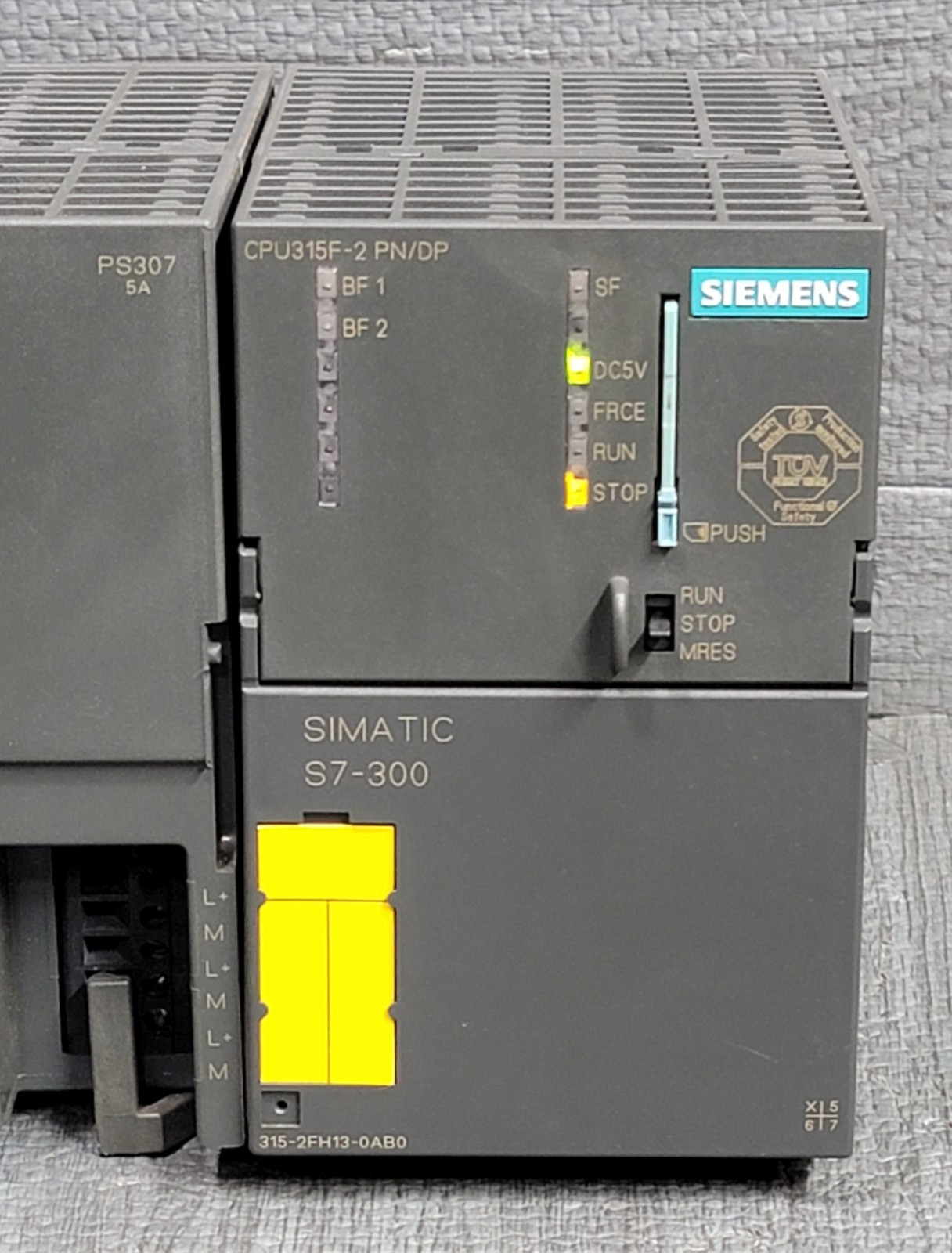 Siemens 6ES7315-2FH13-0AB0 Simatic S7-300 CPU Power Tested + Power Supply