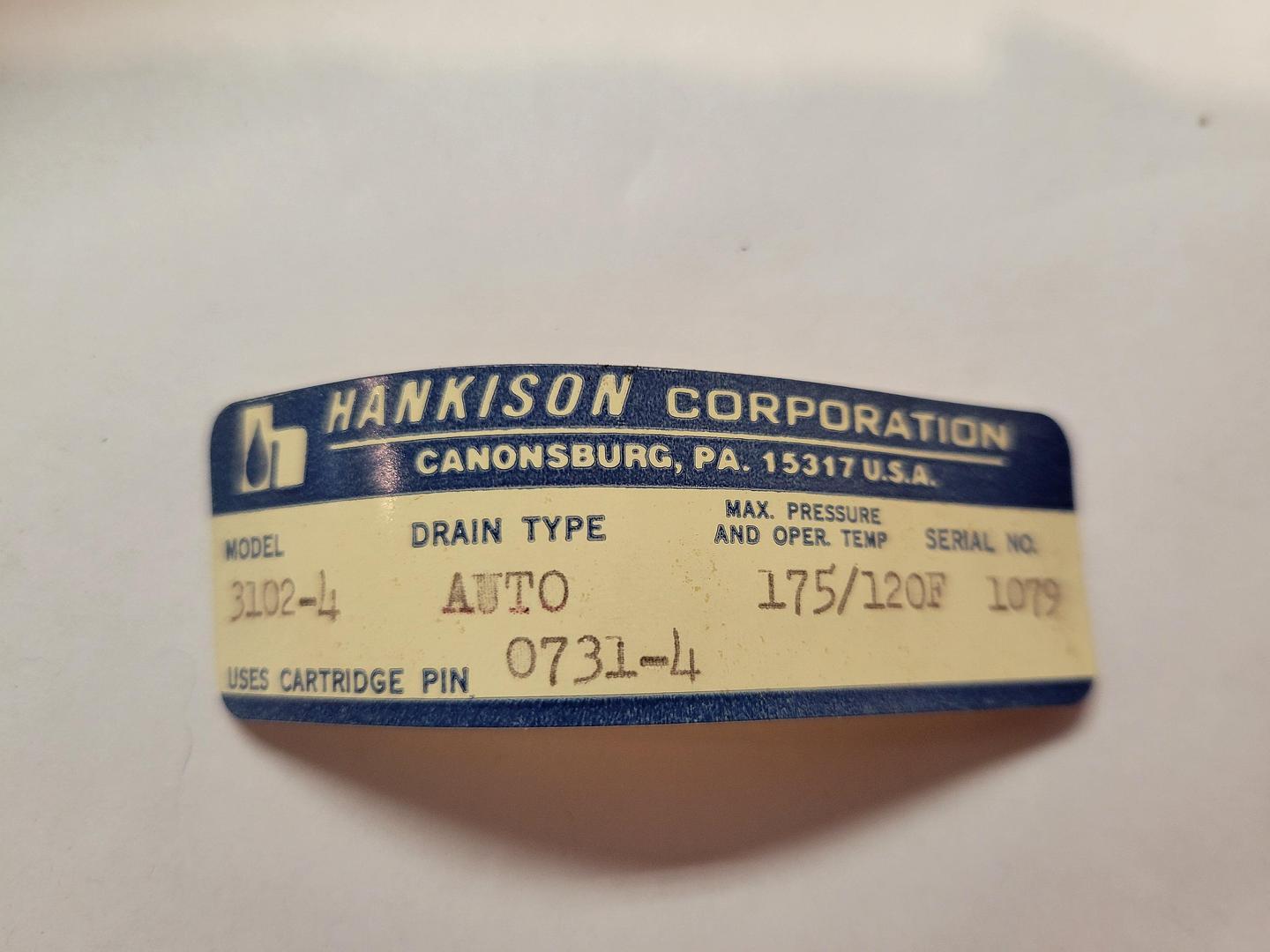 Hankison 3102-4, 3100 Series Air Line Filter