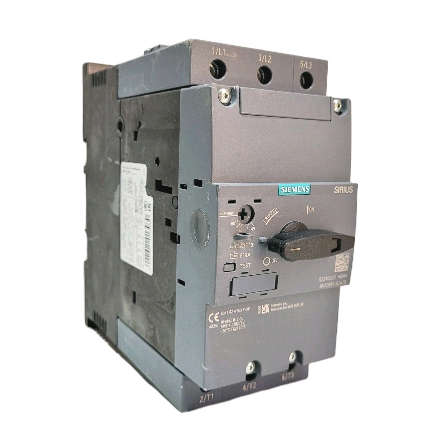 SIEMENS 3RV2041-4JA10 SIRIUS MOTOR PROTECTION CIRCUIT BREAKER
