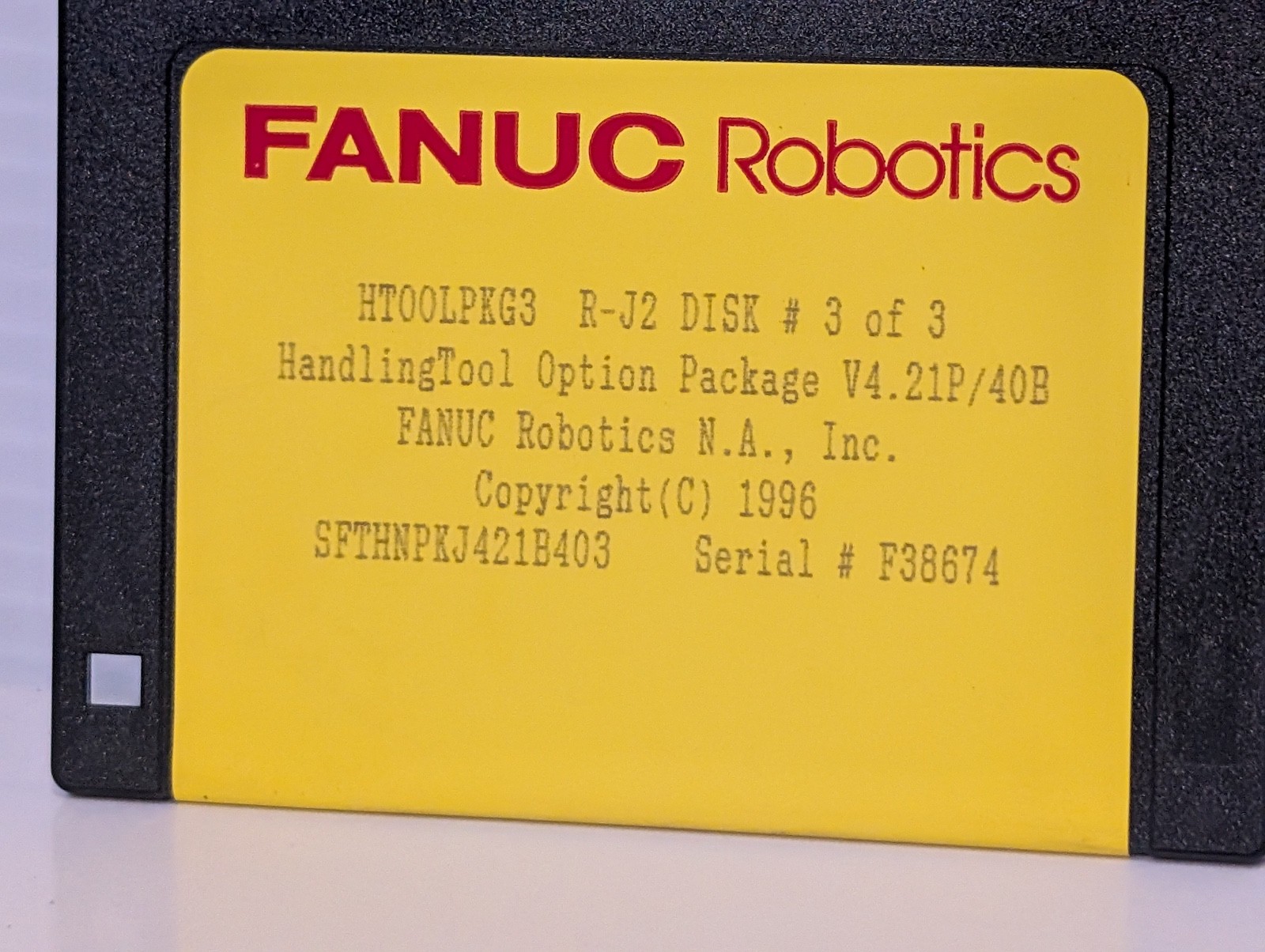 Fanuc Robotics HandlingTool Option Package V4.21P/40B Disks 1-3, 2 of Each