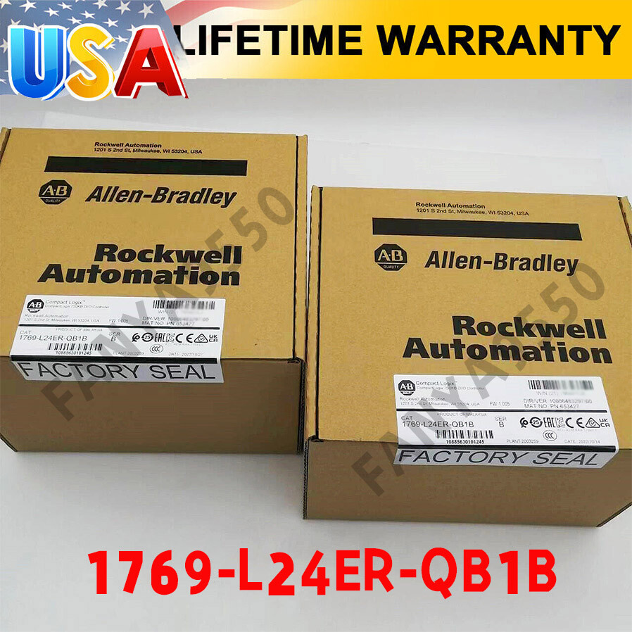 1769-L24ER-QB1B AB 1769L24ERQB1B CompactLogix 750KB DI/O Controller 2022 NEW