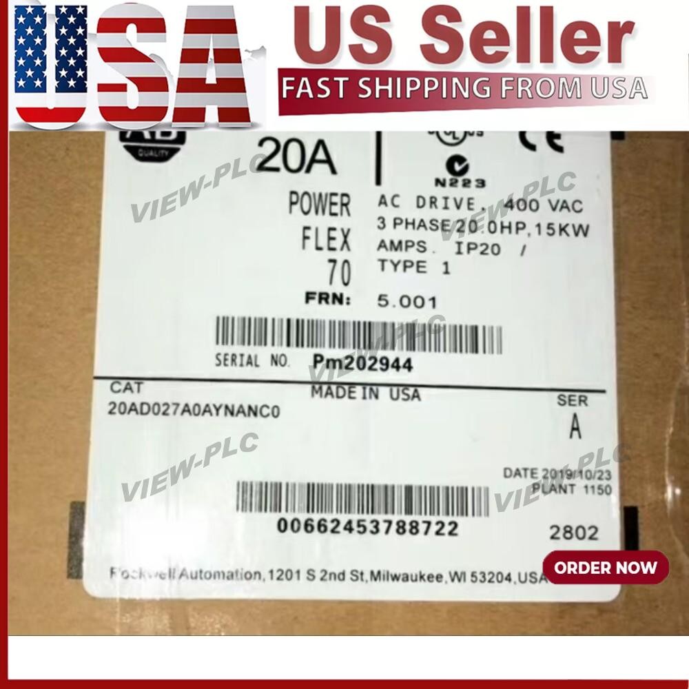 AB NEW IN BOX 20AD027A0AYNANC0 PowerFlex 70 AC Drive FREE SHIP US Free Tax