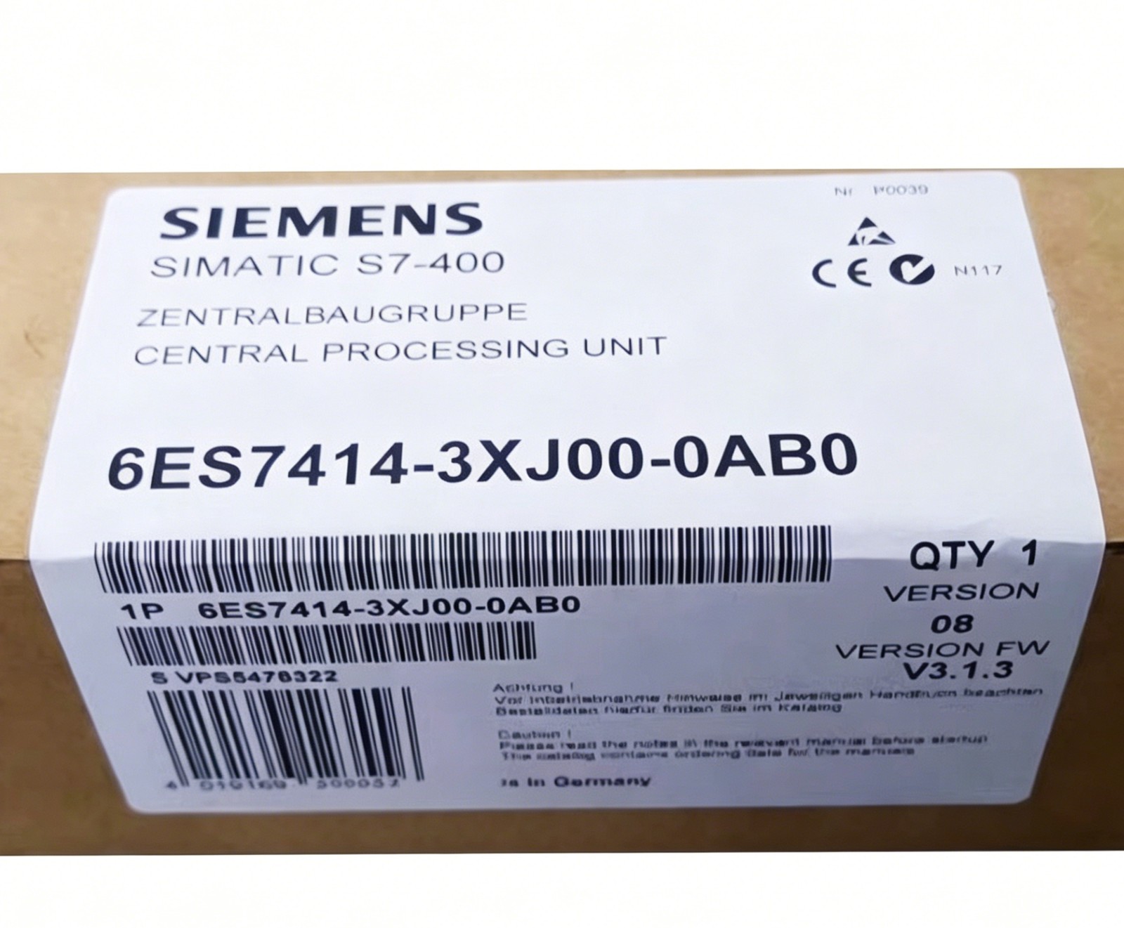 6ES7 414-3XJ00-0AB0 NEW SIEMENS 6ES7414-3XJ00-0AB0 SIMATIC S7-400 CPU 414-3