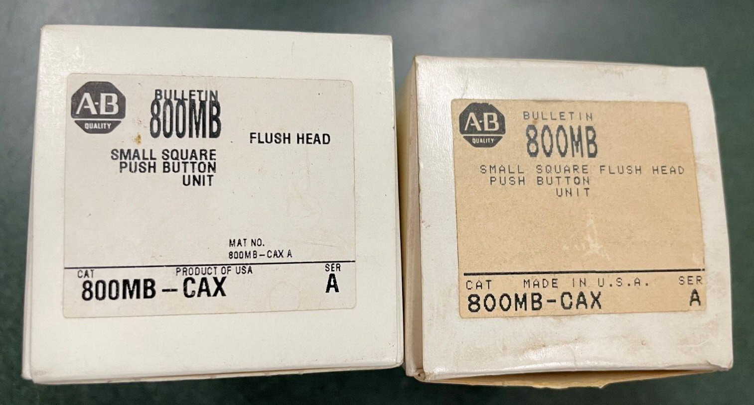 NEW ALLEN BRADLEY SMALL SQUARE PUSH BUTTON 800MB-CAX SERIES A