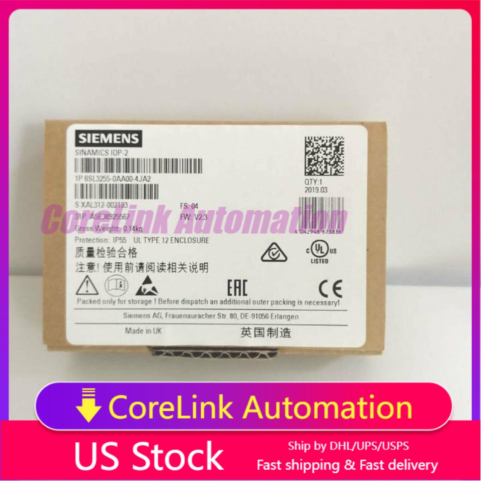 New Siemens 6SL3255-0AA00-4JA2 G Intelligent Operator Panel 6SL3 255-0AA00-4JA2