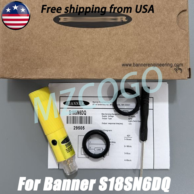 S18SN6DQ Photoelectric Switch Sensor 10-30VDC For Banner S18SN6DQ