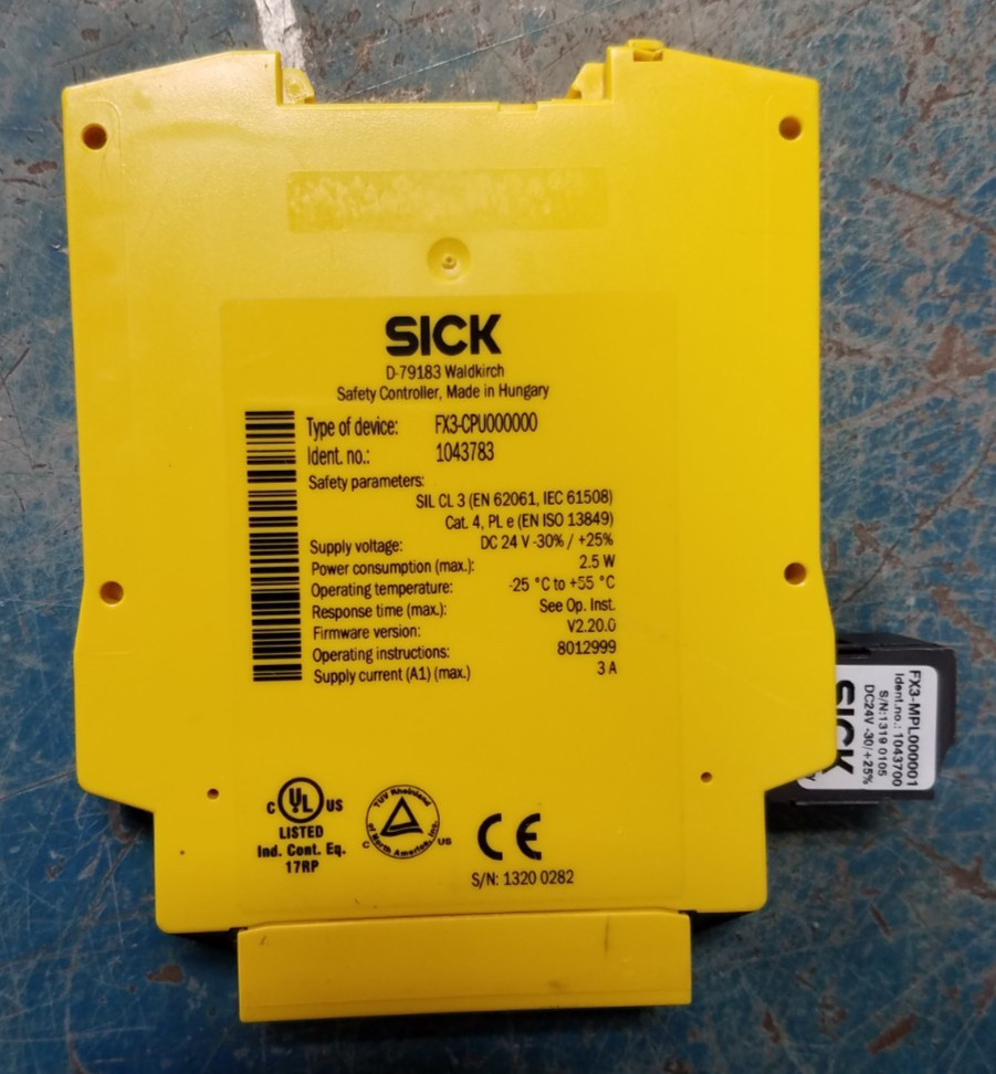 SICK FX3-CPU000000 SAFETY MAIN MODULE 1043783