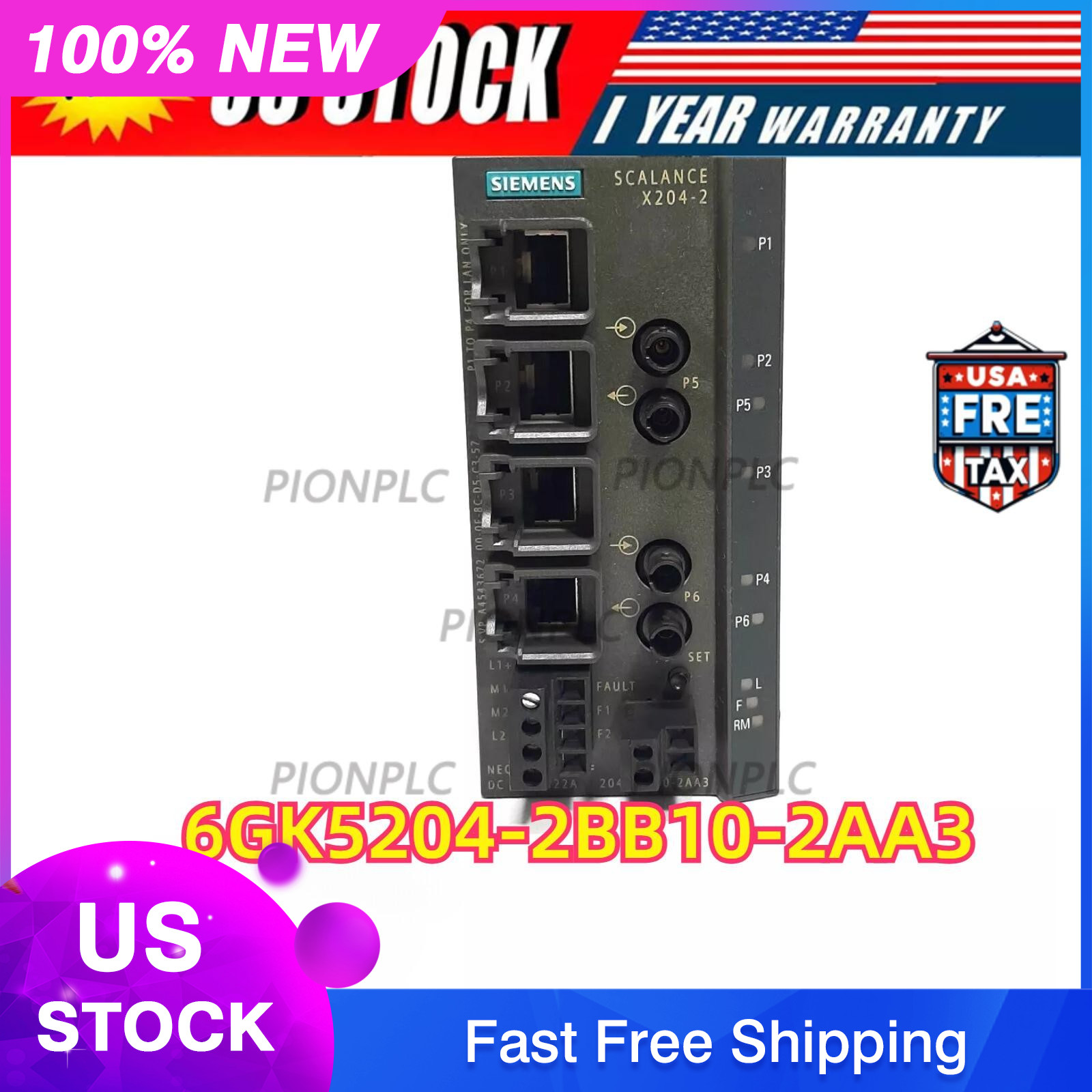 New Siemens 6GK5 204-2BB10-2AA3 6GK5204-2BB10-2AA3 X204-2 Managed IE Switch