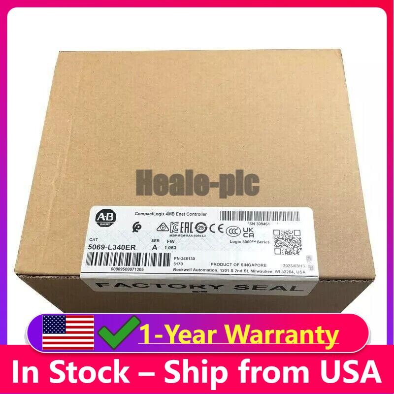 Factory Sealed AB 5069-L340ER FW 1.063 ENET Controller 5069L340ER US Free Tax