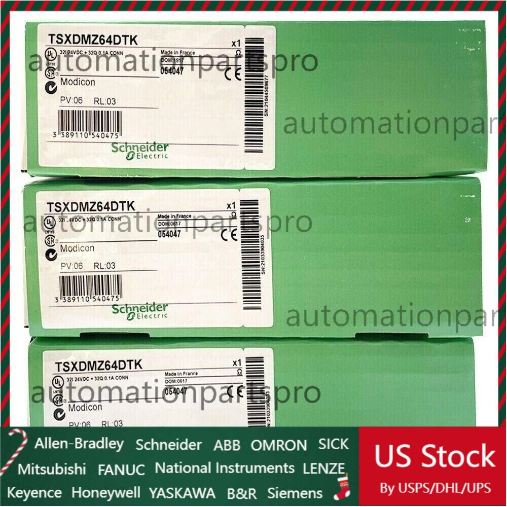 New Sealed Schneider TSX Micro TSXDMZ64DTK 32i 24vdc+32q 0.1A CONN