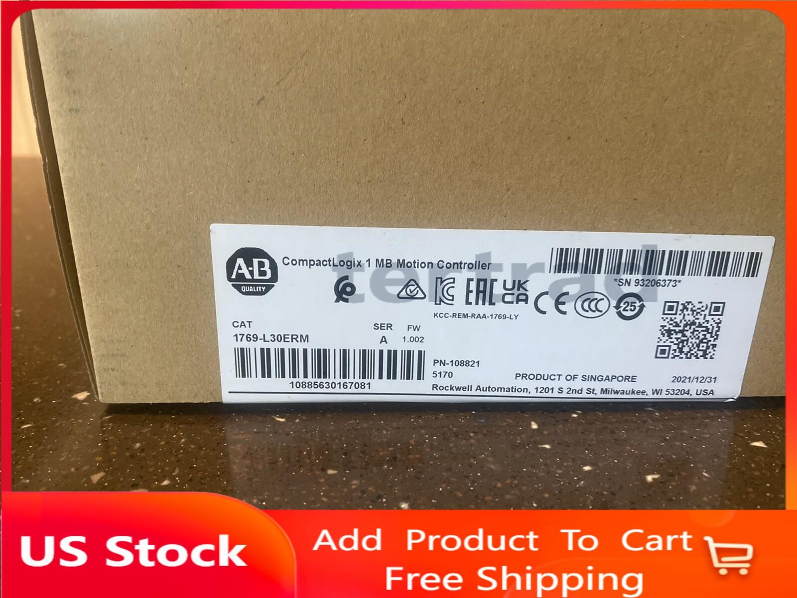 1 PCS New Factory Sealed Allen-Bradley AB 1769-L30ERM 1769L30ERM In Stock