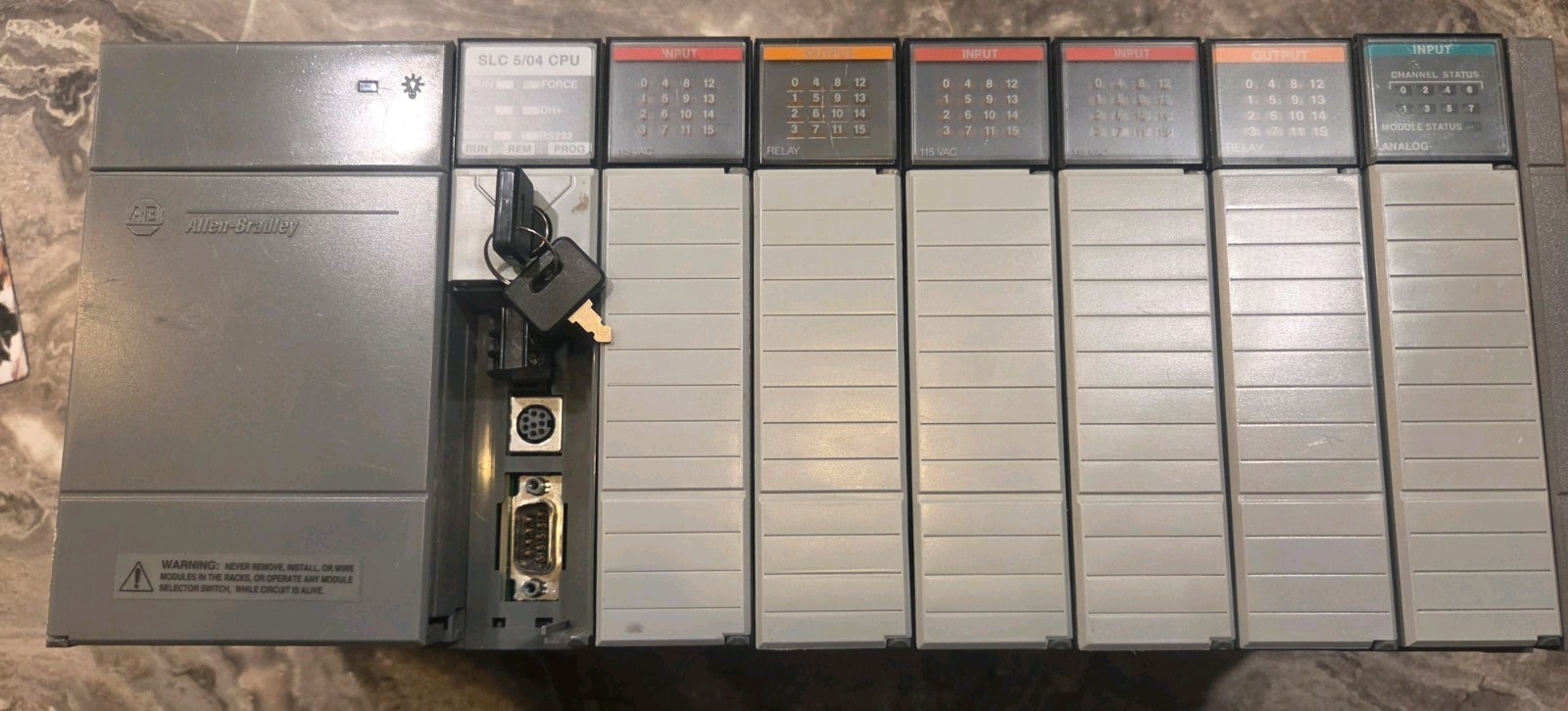 Allen Bradley SLC500 PLC System 1747-L541 with IA16 1746-A7