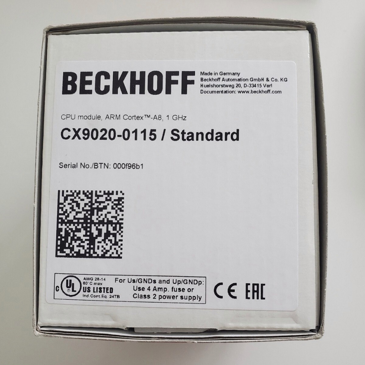 New beckhoff CX9020-0115 PLC module In Box Expedited Shipping
