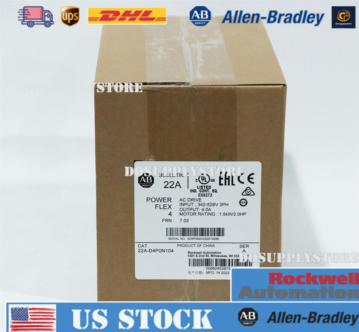 New Sealed 22A-D4P0N104/A Allen Bradley PLC AC Drive Fast Delivery