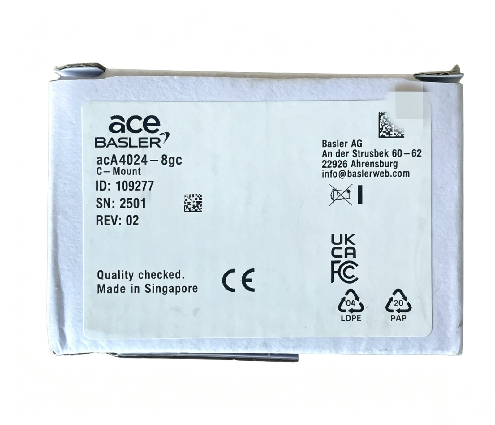 ACA4024-8GC NEW BASLER acA4024-8gc Industrial Camera ACA40248GC