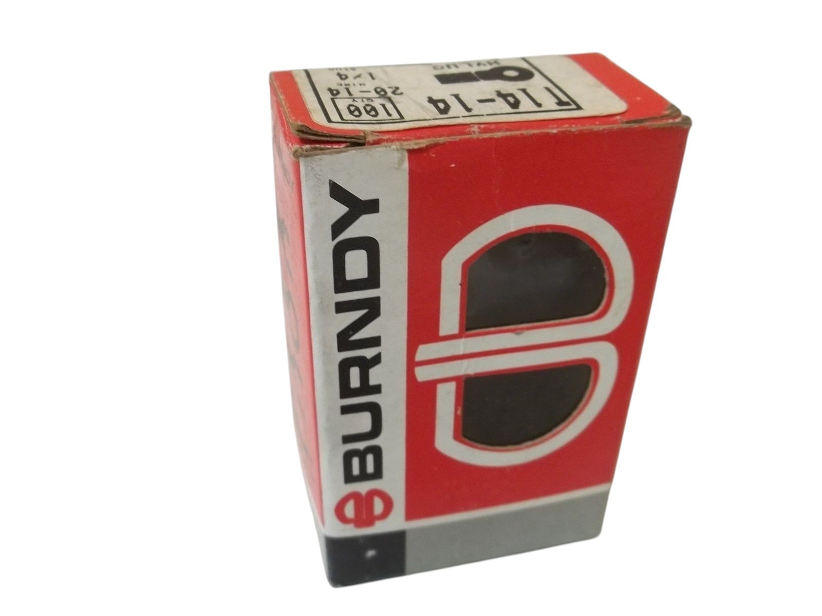 LOT OF 100 BURNDY T14-14 HYLUG 20-14WIRE, 1/4STUD NSMP