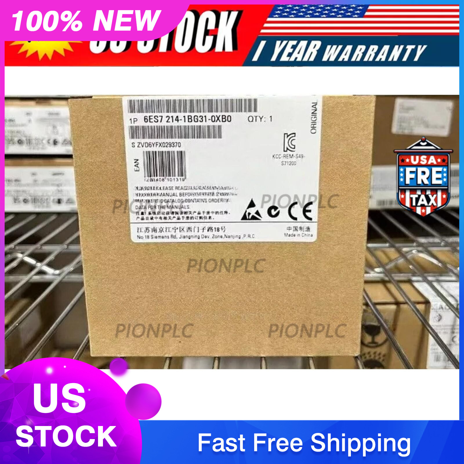 New Siemens 6ES7214-1BG31-0XB0 SIMATIC S7-1200 6ES7 214-1BG31-0XB0