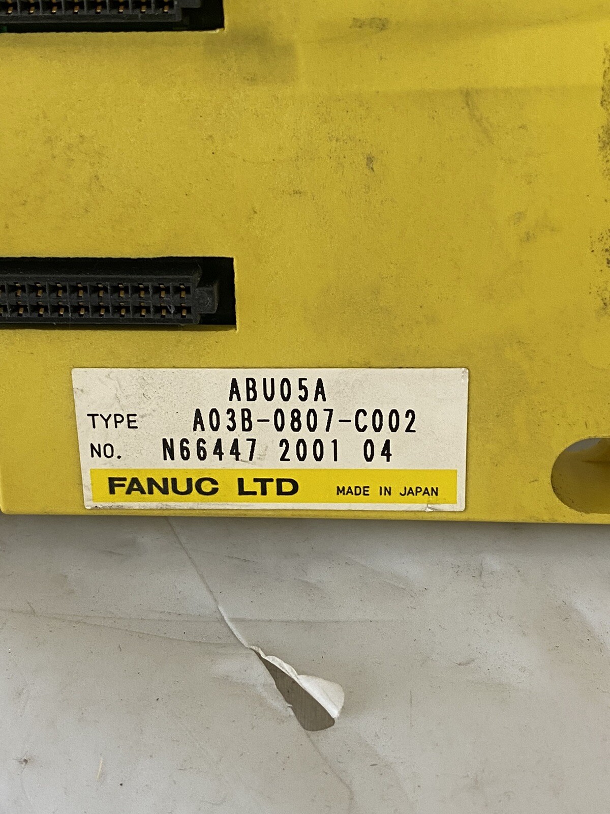Fanuc A03B-0807-C002 6 Slot Backplane Rack Assembly ABU05A
