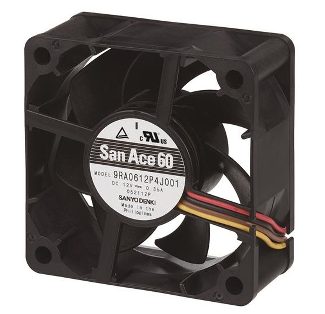 1PC Sanyo Denki Fan Tubeaxial 12VDC Square 60mm L x 60mm H Ball 23.3 CFM 3-wire