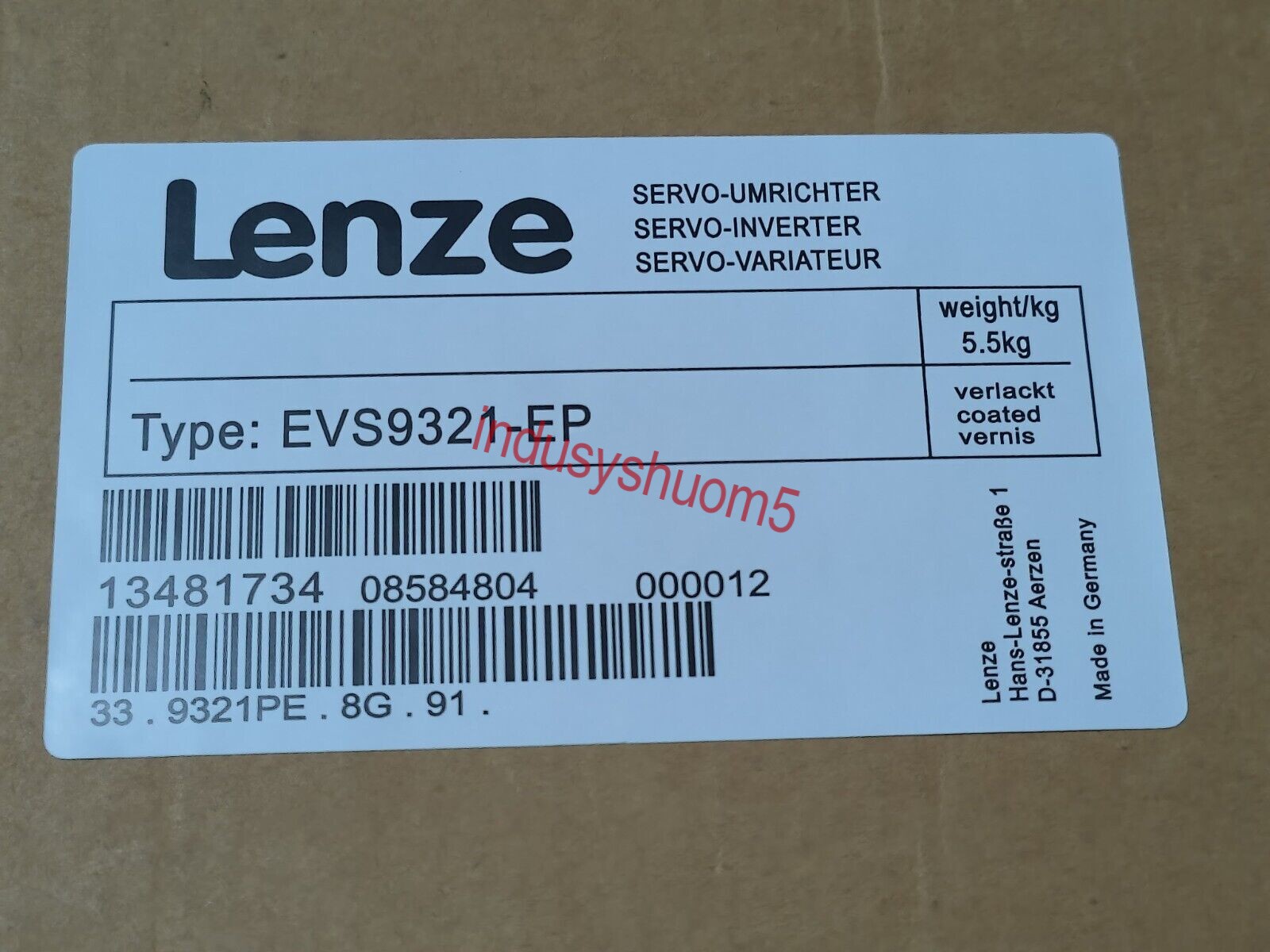 EVS9321-EP 1PCS NEW LENZE SERVO INVERTER EVS9321-EP