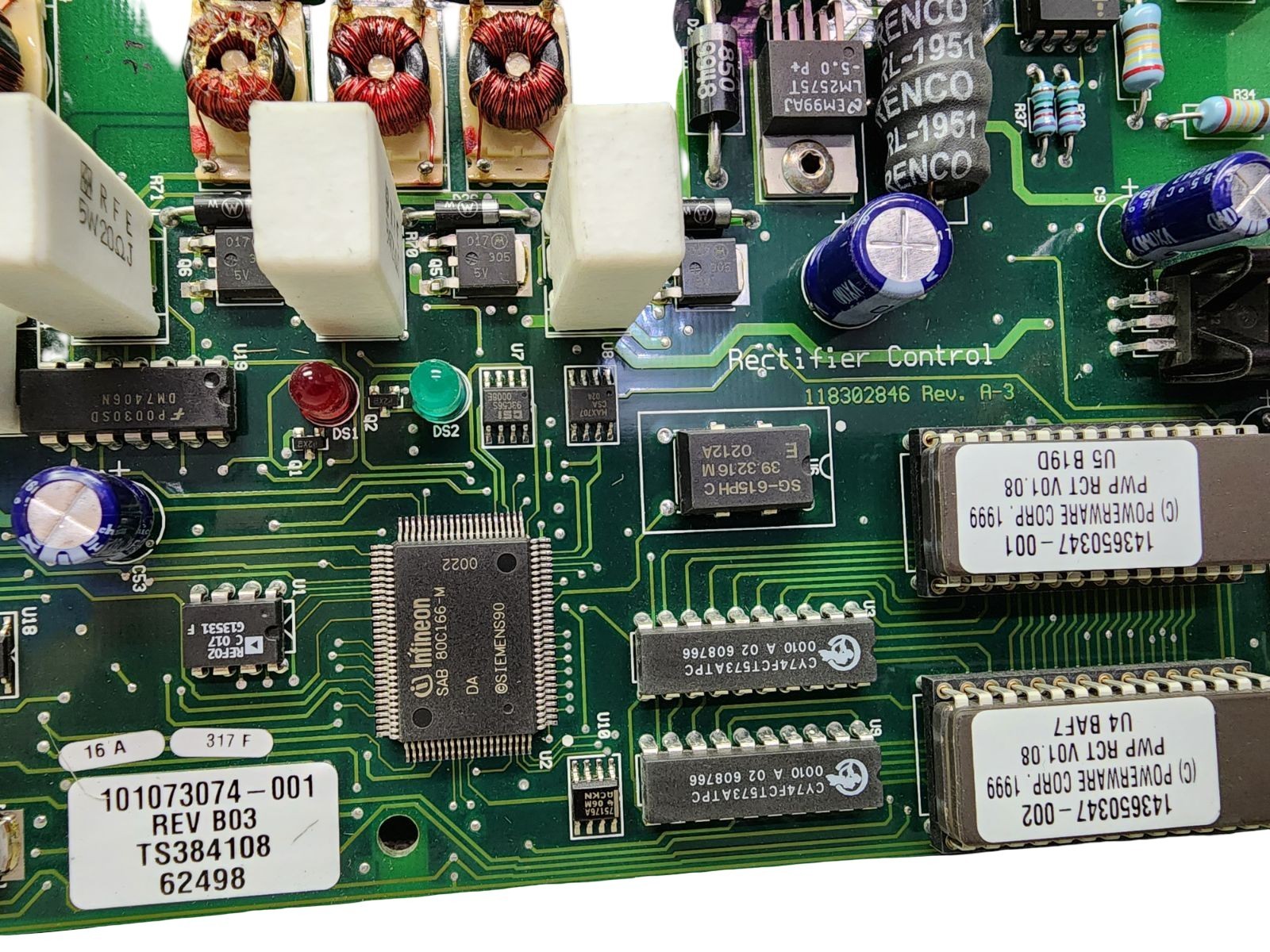 Powerware / Exide 101073074‑001 Rev B03 Rectifier Control Board PCB Assembly