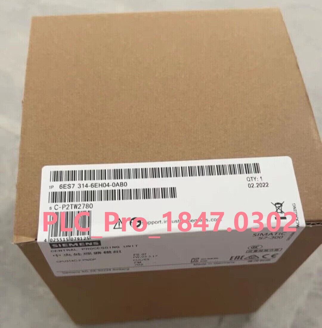 6ES7314-6EH04-0AB0 1PCS New Siemens Module 6ES7 314-6EH04-0AB0 Fast ship