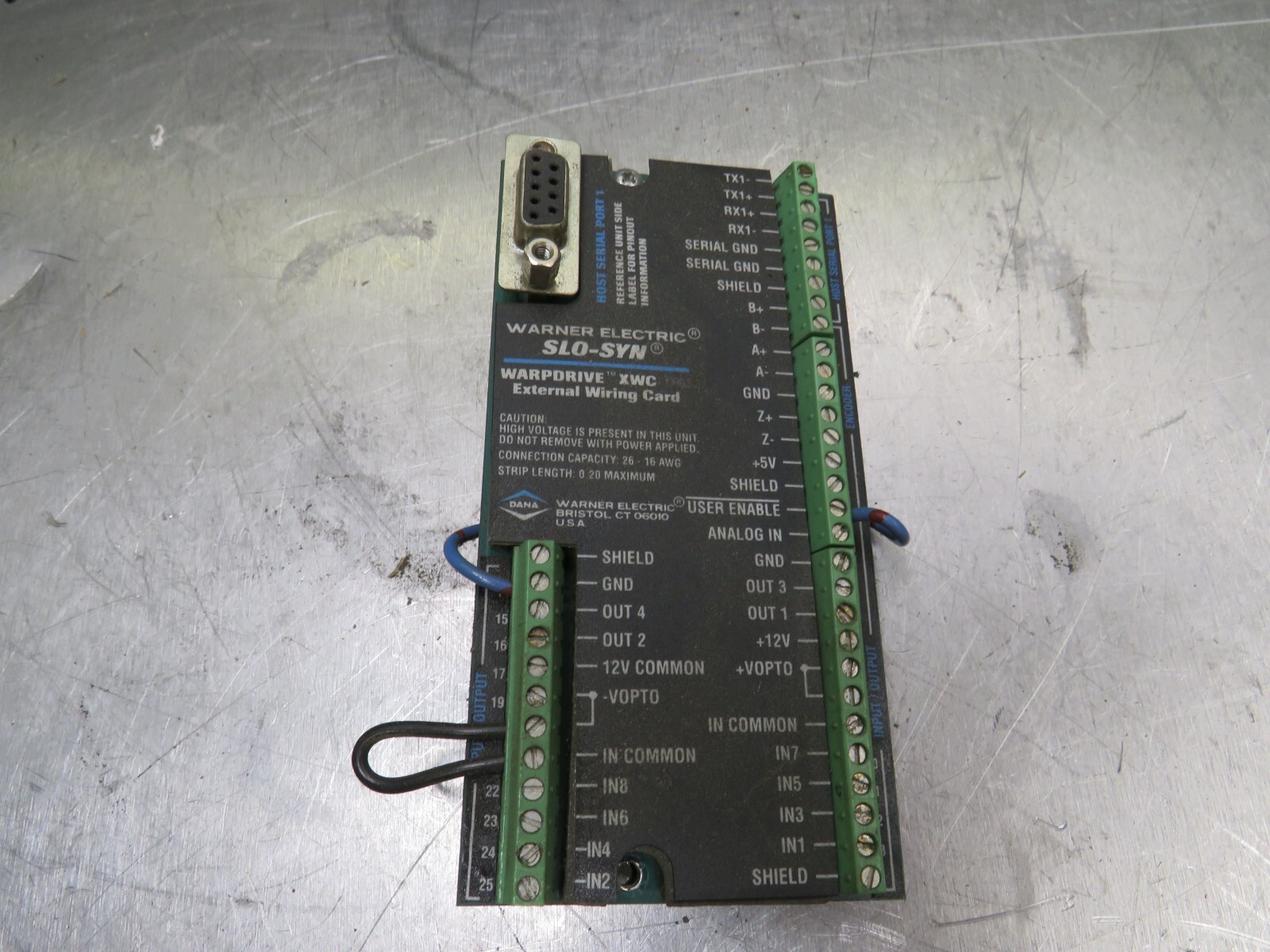 Warner Electric 226435-001 Rev D External Wiring Card