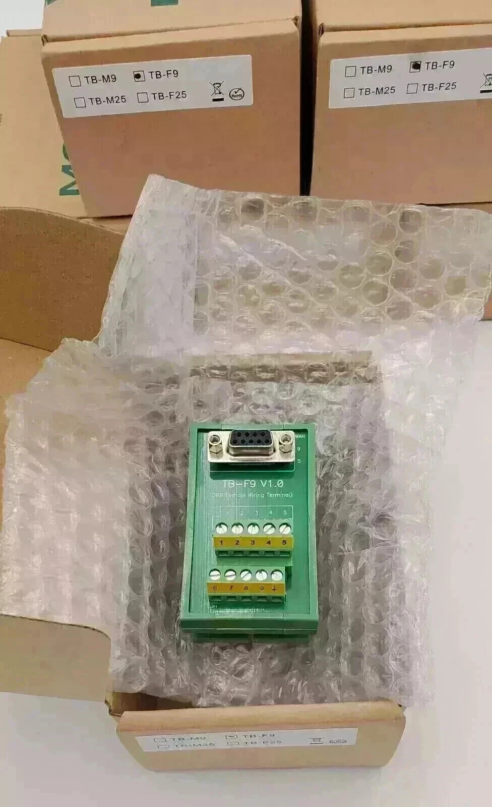 Moxa TB-F9 TBF9 db9 Female Wiring Terminal Module Ver 1.0 NEW