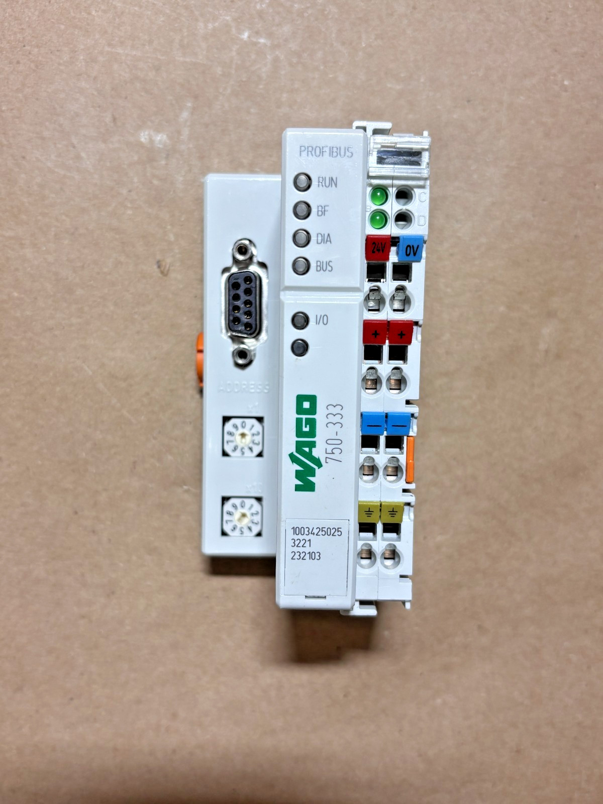 WAGO 750-333 – Fieldbus Coupler for Profibus DP – PLC Processor Module