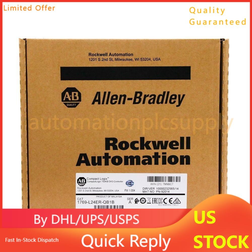 Allen-Bradley CompactLogix 1769-L24ER-QB1B 750KB DI/O Controller 1769L24ERQB1B