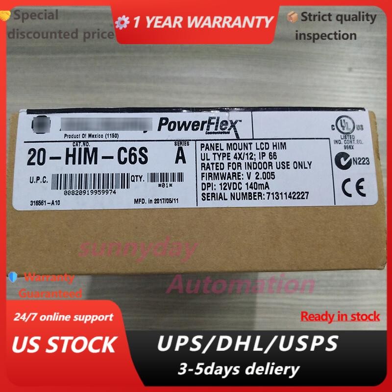 20-HIM-C6S Panel Mount LCD Motor Control 20HIMC6S New Allen-Bradley US Free Tax