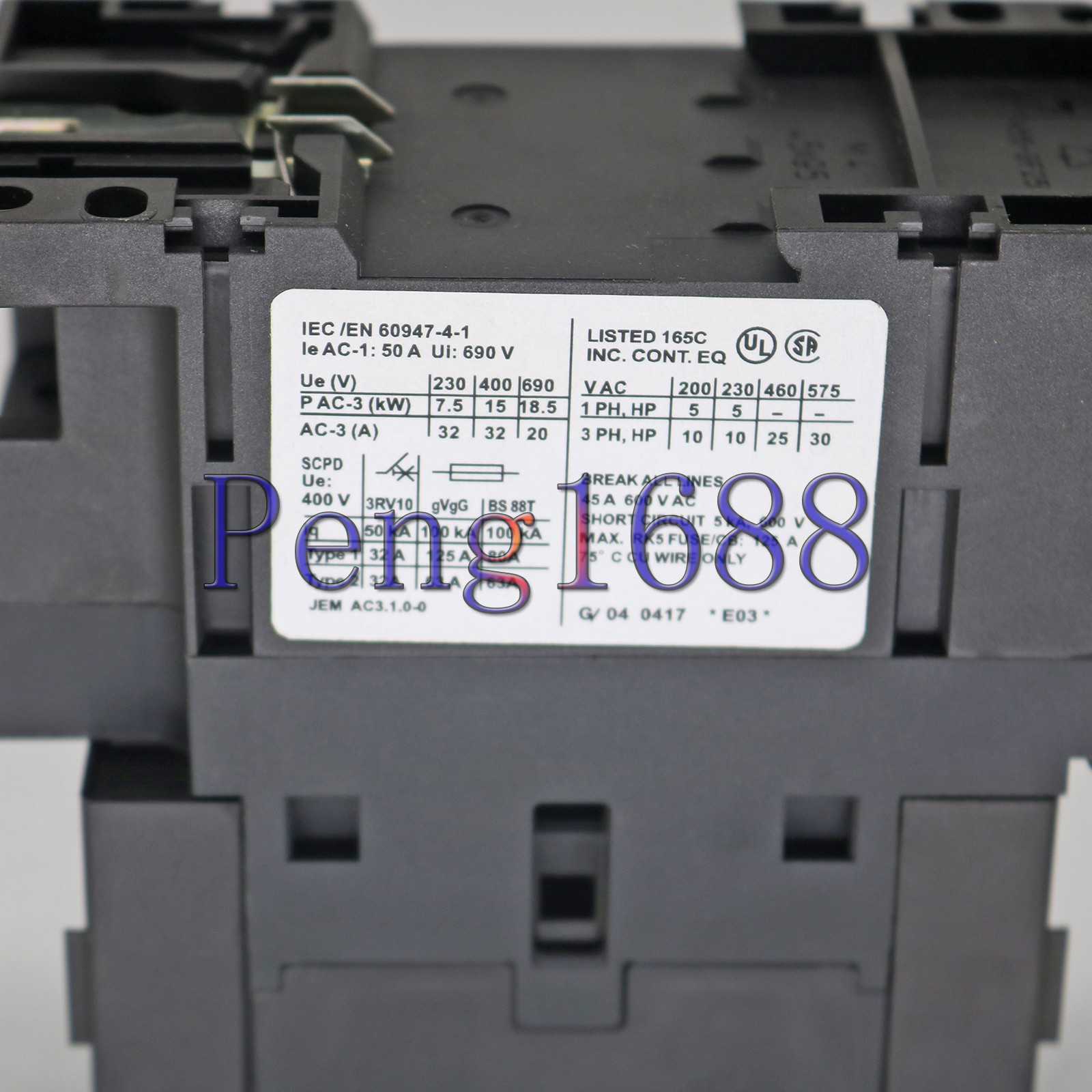 SIEMENS NEW Sirius 3RT1034-1AC20 3RT10341AC20 AC-3 24V 3P S2 Contactor