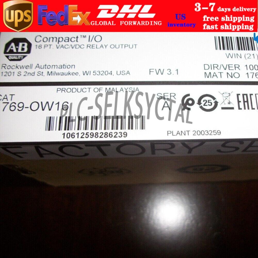 Allen Bradley 1769-OW16 / A Compact I/O Relay Output. Factory Sealed
