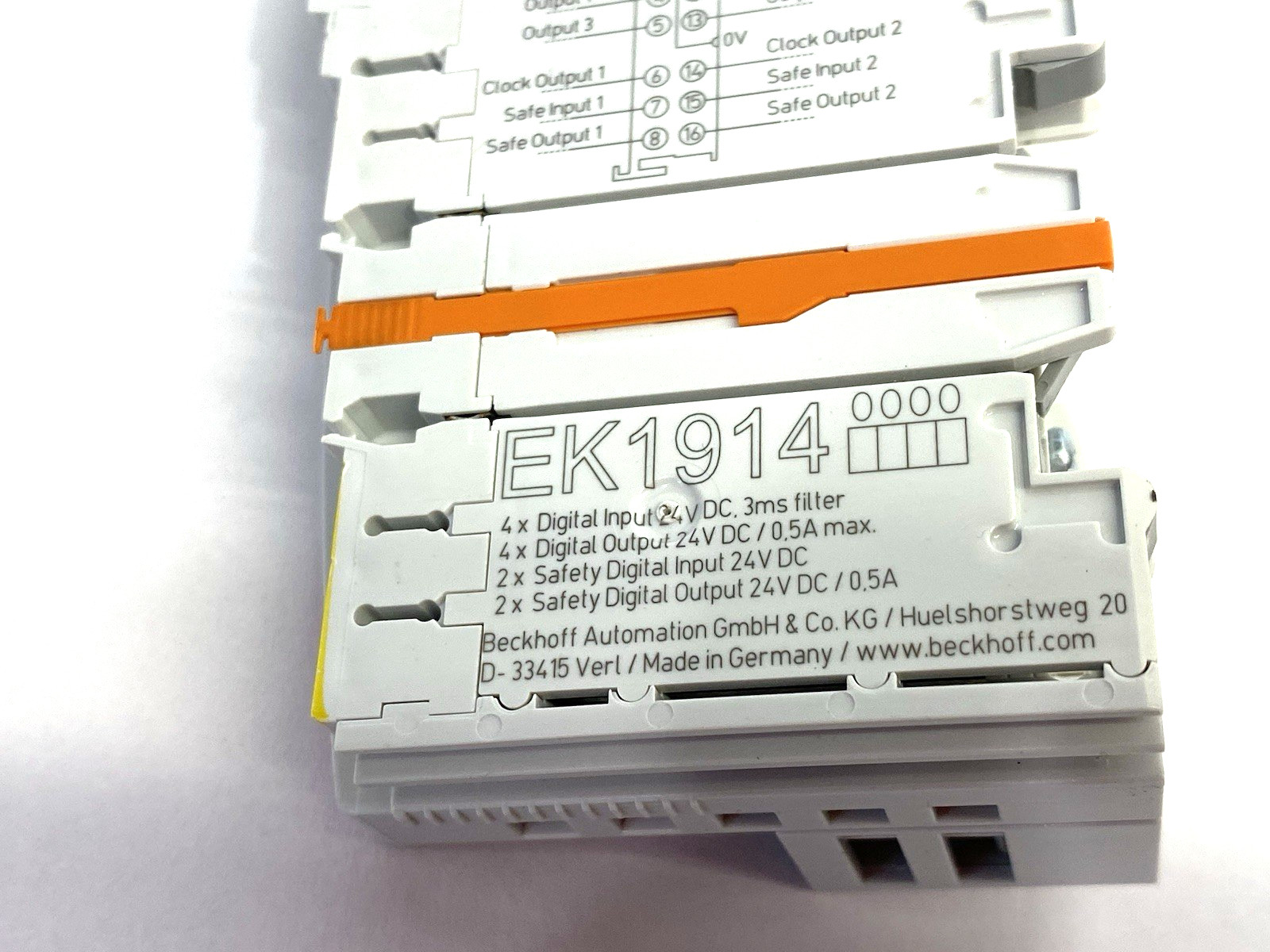 Beckhoff EK1914 EtherCAT Coupler with Integrated Digital Standard & Safety I/Os