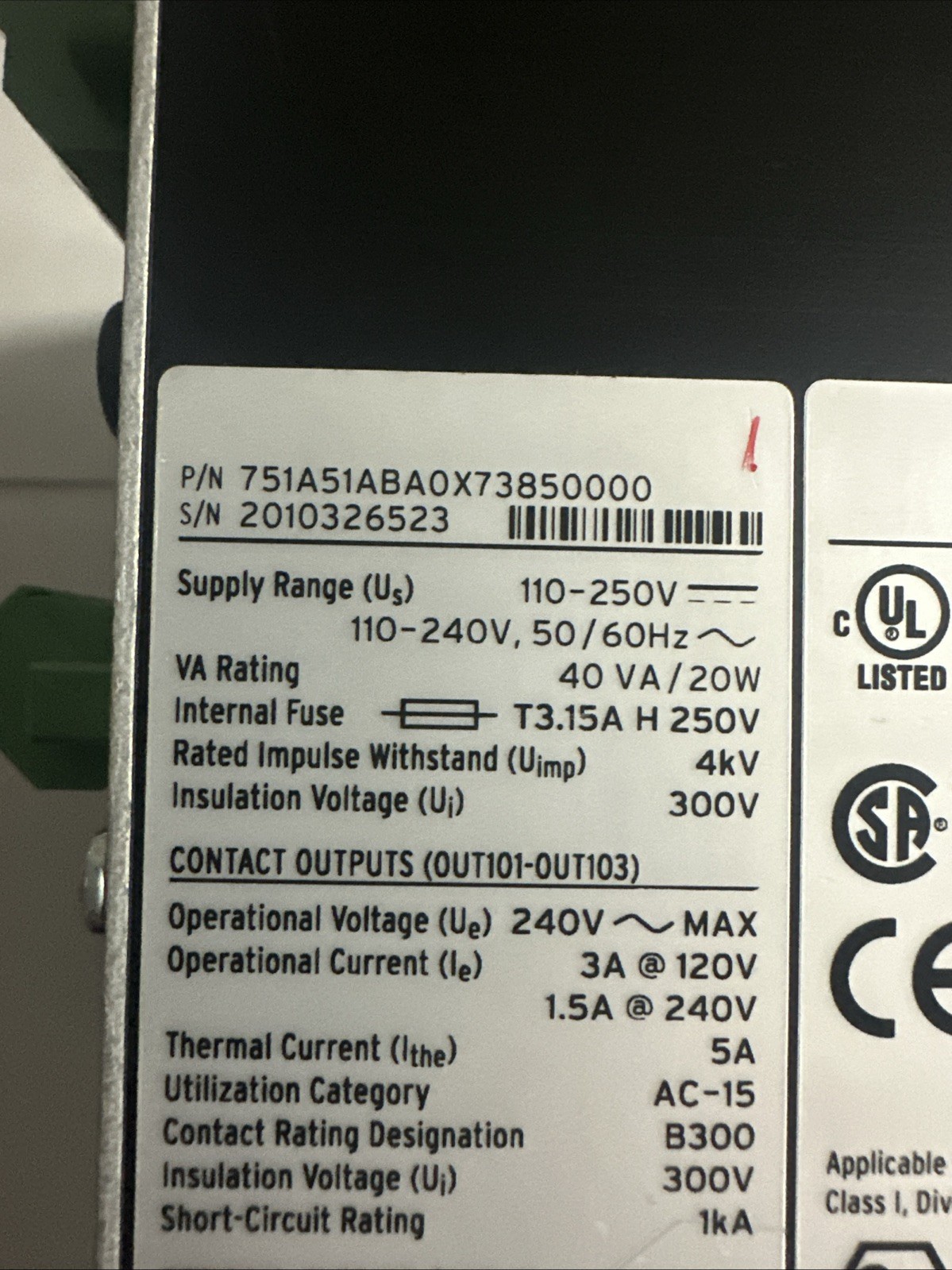 Schweitzer Engineering Labs SEL-751A Feeder Protection Relay