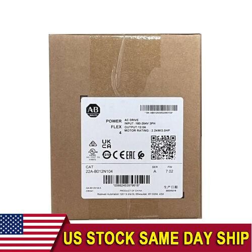 Factory Sealed Allen-Bradley 22A-B012N104 /A Powerflex 4 AC Drive US Free Tax
