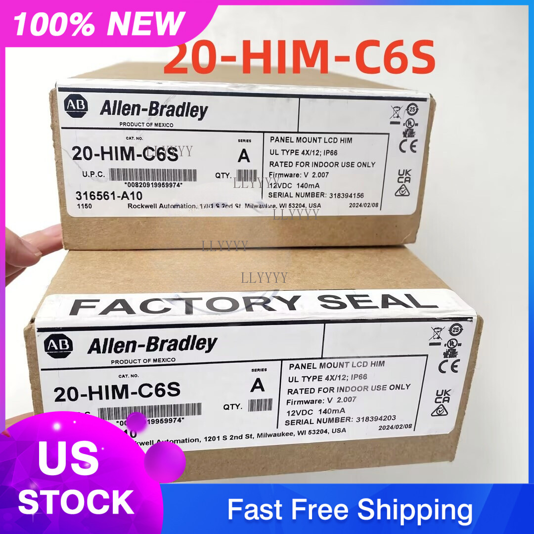 AB 20-HIM-C6S New in Box Allen-Bradley Panel Mount LCD HIM 2023