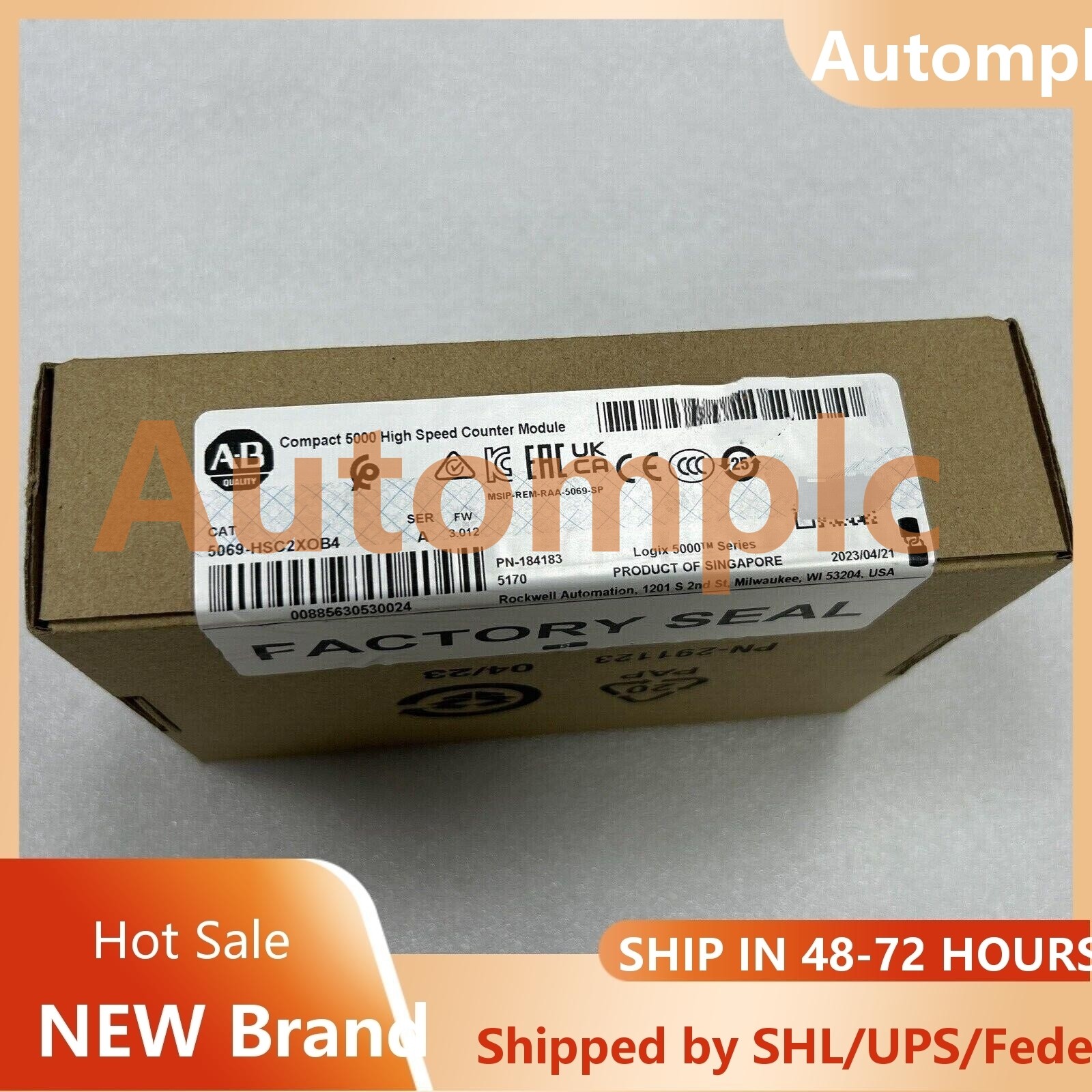 New AB 5069-HSC2XOB4 Compact I/O 5000 High Speed Counter Module US Free Tax
