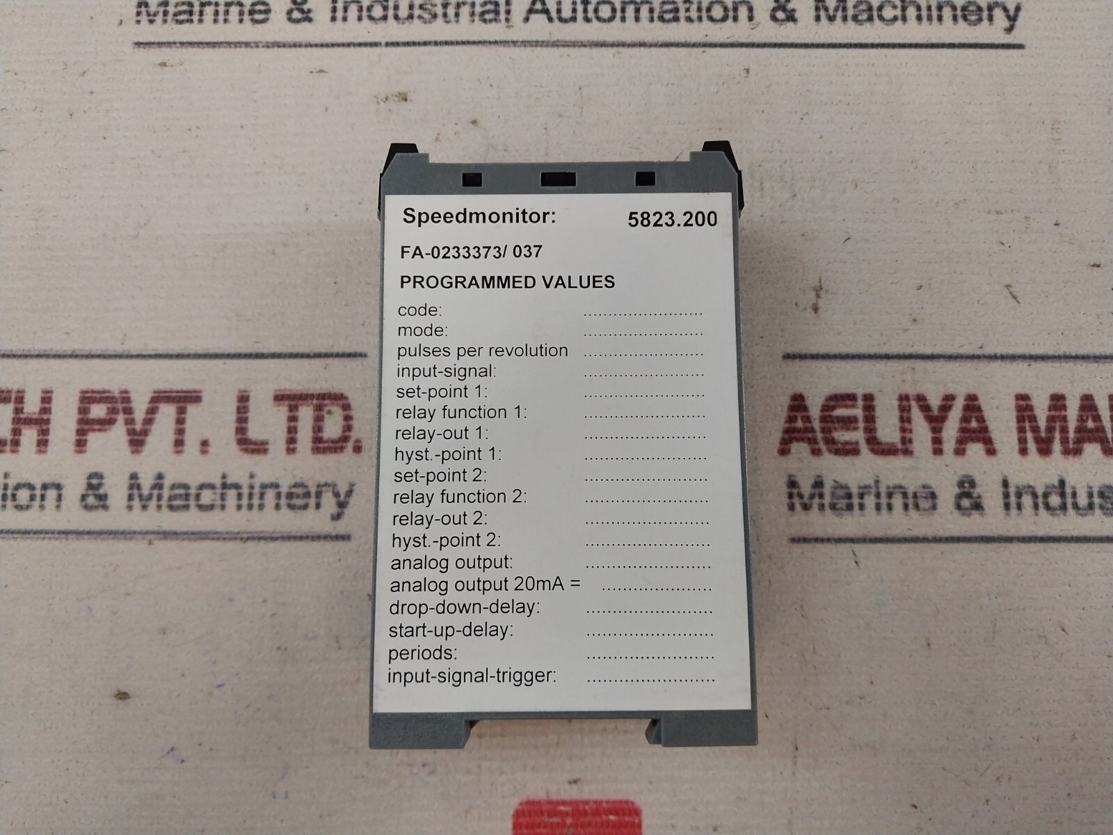 Rheintacho 5823.200 Programmable Speed Monitor 24V DC 20 mA