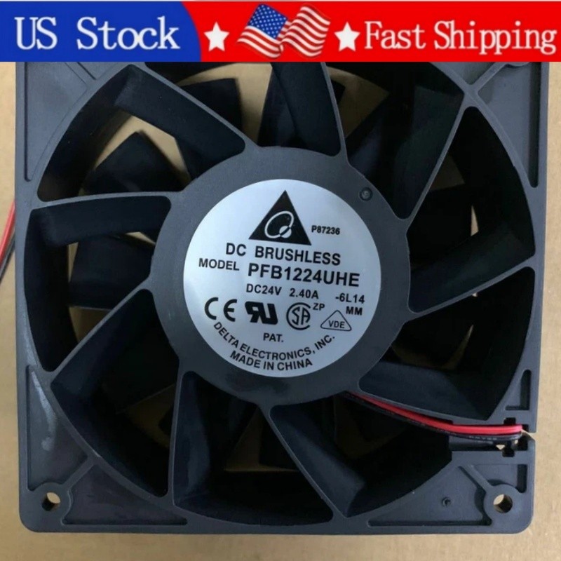 1PCS New Delta PFB1224UHE DC24V 2.40A 2Pin Inverter Cooling Fan Fast Delivery