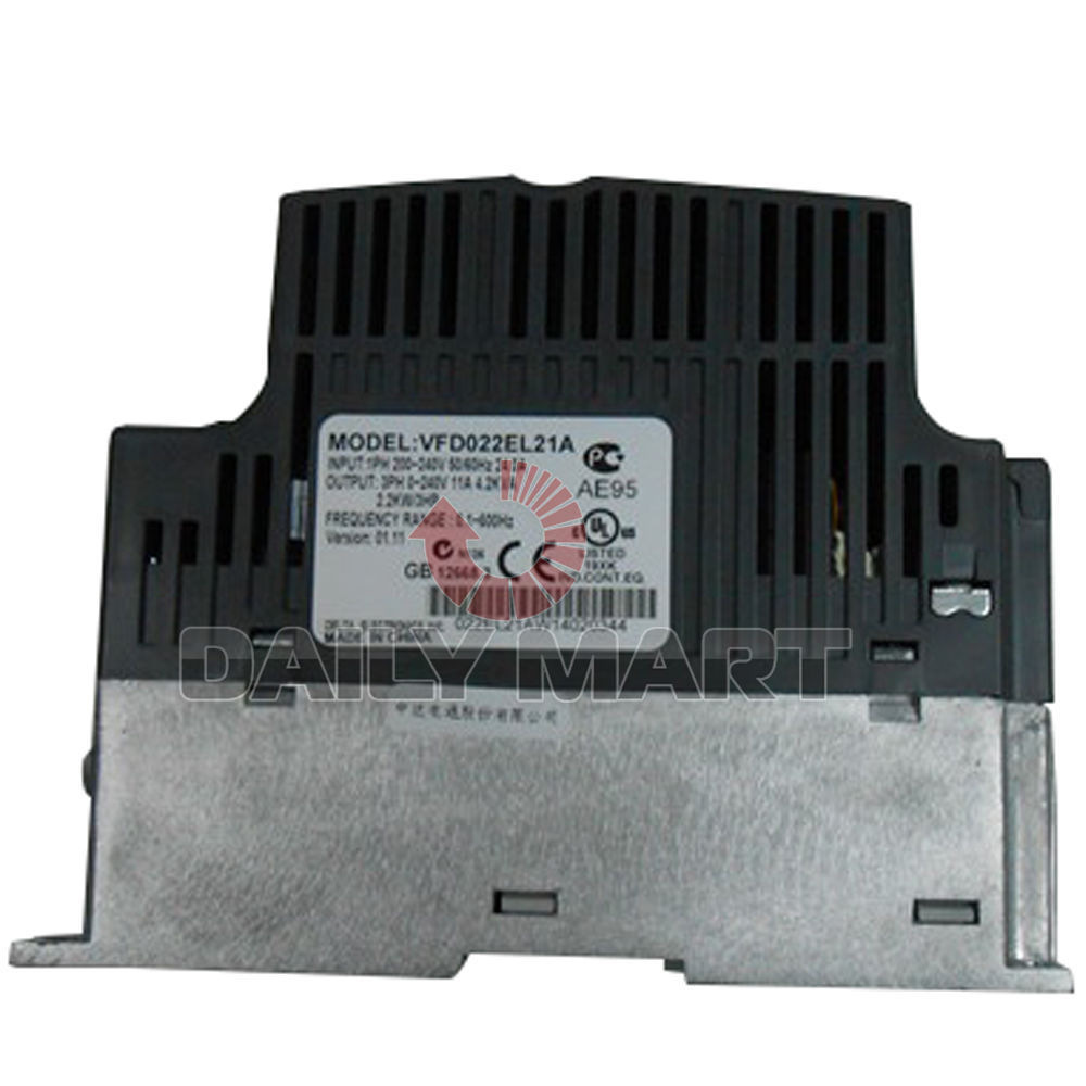 New in Box Delta VFD022EL21A AC Drives, 3Hp, 230V Single Phase Input