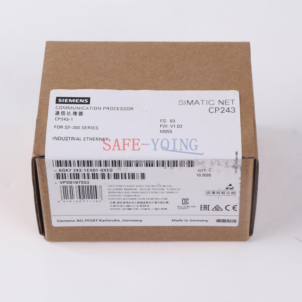 ONE SIEMENS 6GK7243-1EX01-0XE0 Ethernet Module 6GK7 243-1EX01-0XE0 NEW