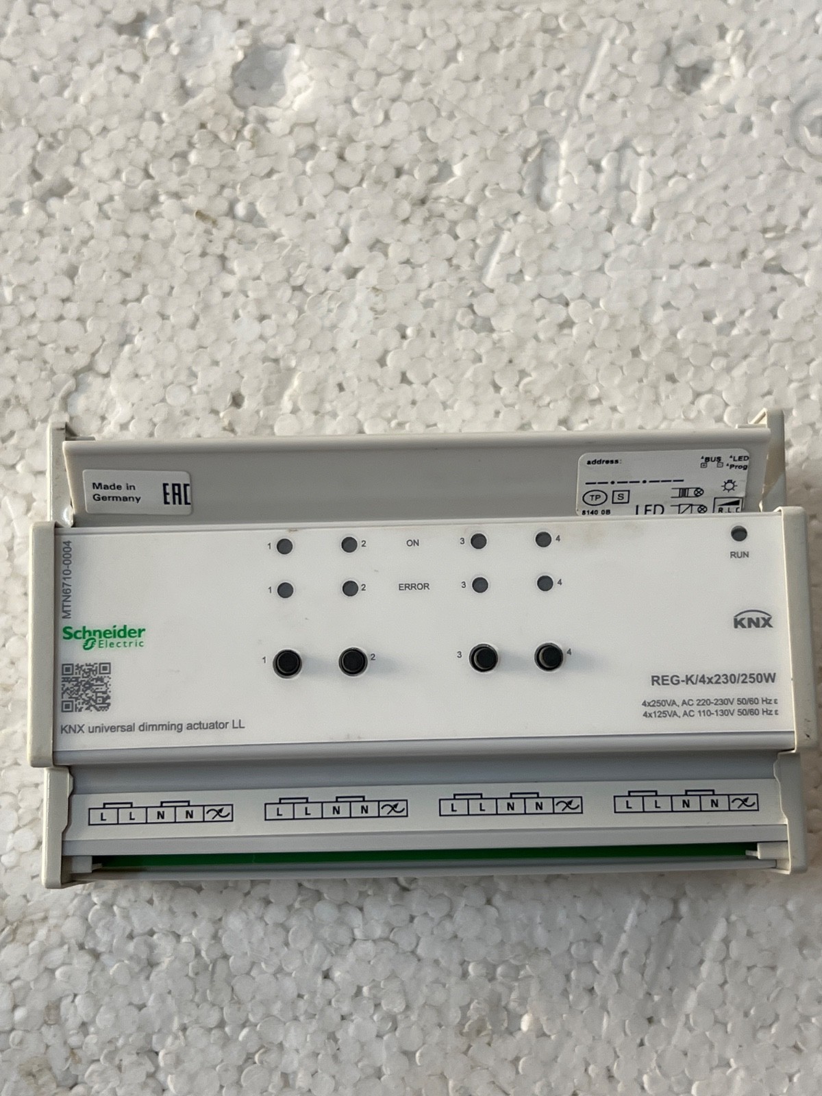 SCHNEIDER MTN6710-0004 KNX UNIVERSAL DIMMING ACTUATOR LL