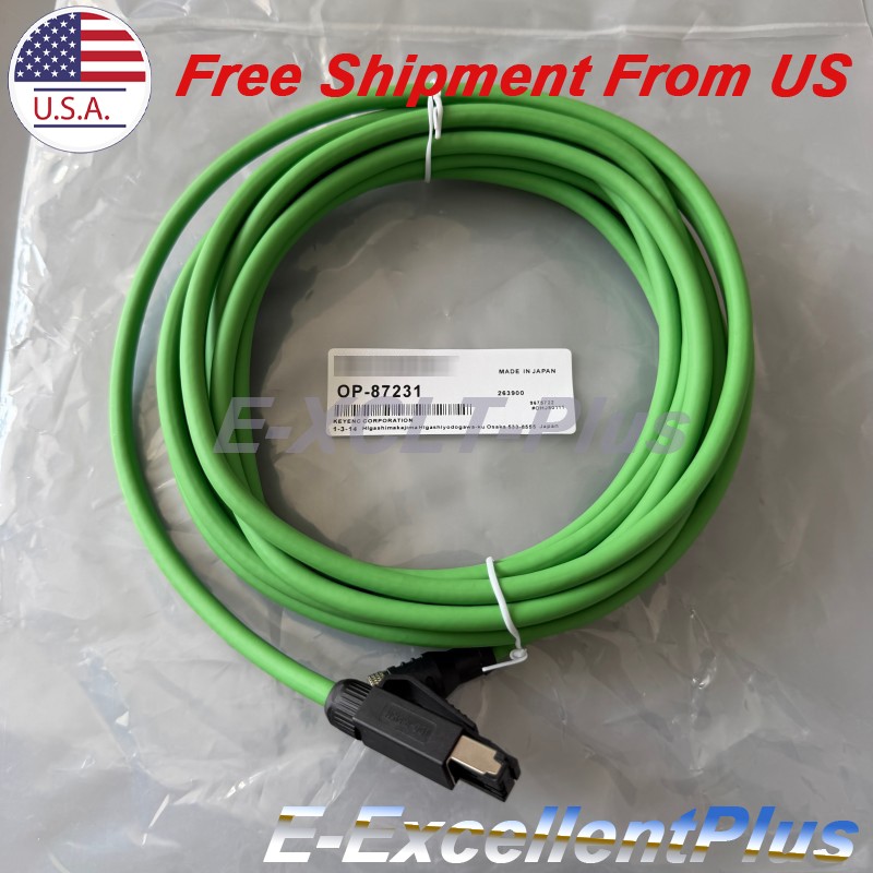 New For Keyence OP-87231 OP87231 Ethernet Communication Cordset Cable Line 5M US